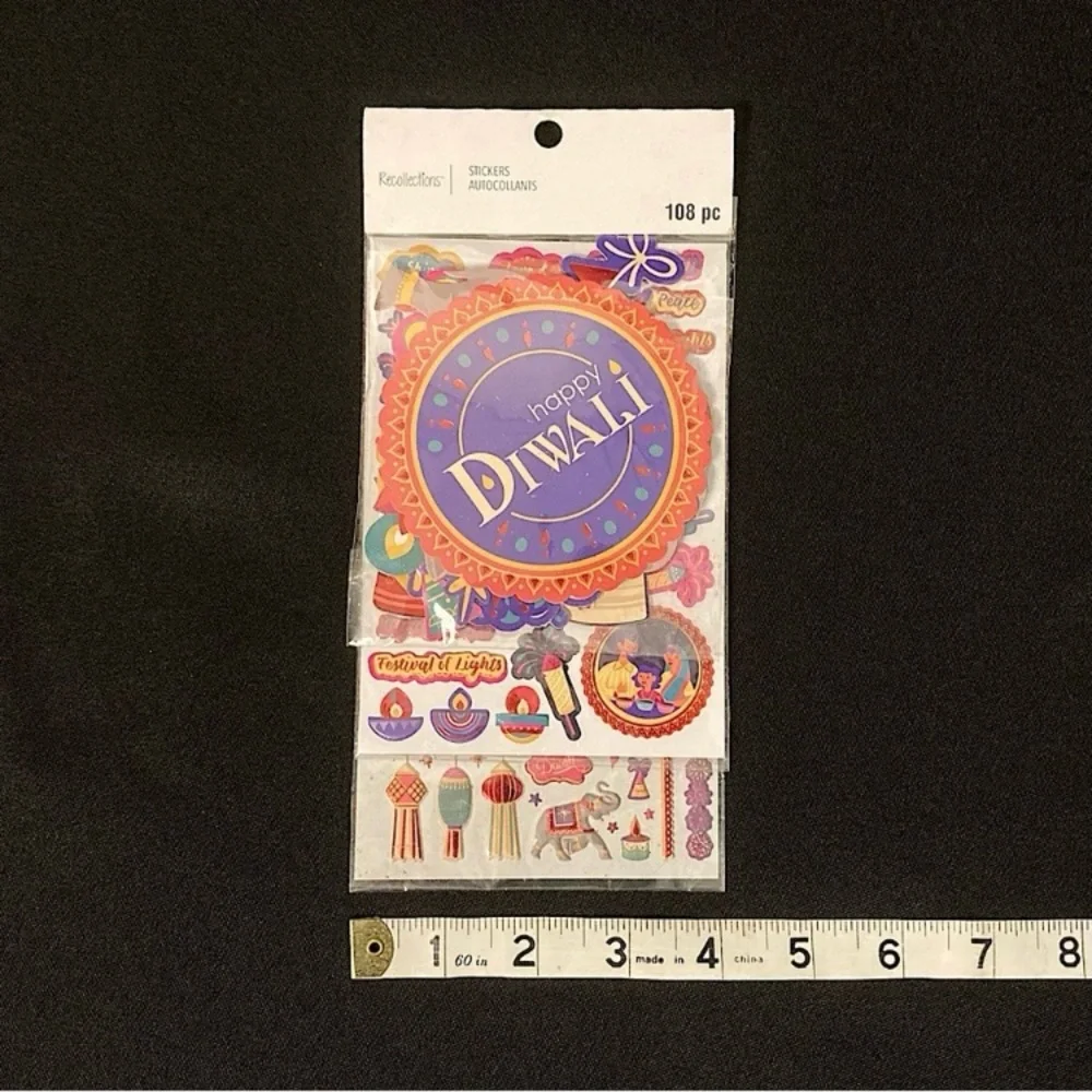 ⭐️ Recollections Diwali 108 Scrapbooking Stickers Pack